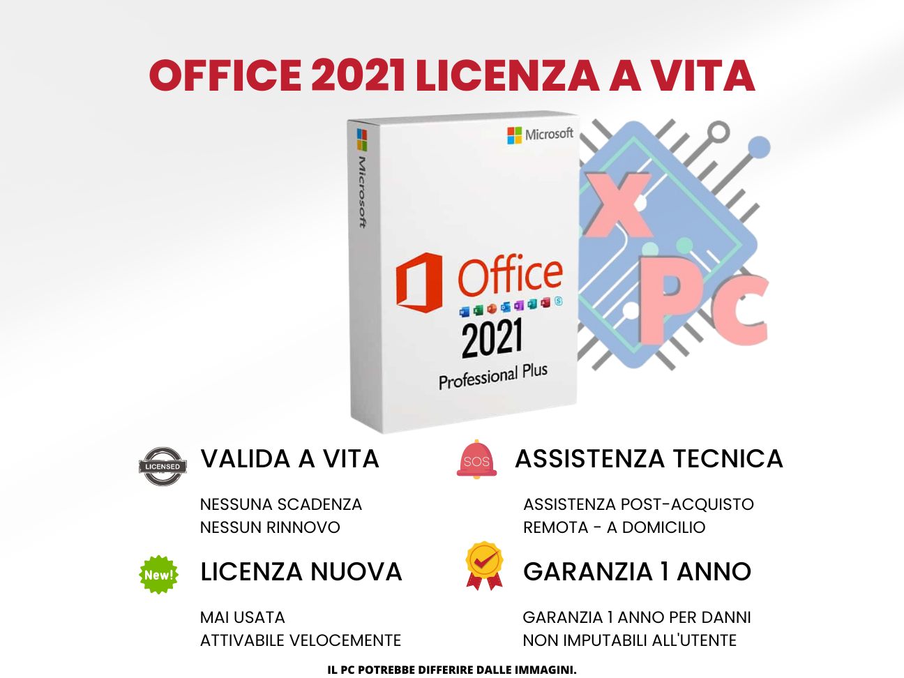 LICENZA OFFICE 2021 PROFESSIONAL - VALIDA A VITA